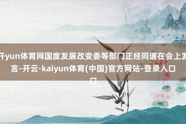 开yun体育网国度发展改变委等部门正经同道在会上发言-开云·kaiyun体育(中国)官方网站-登录入口