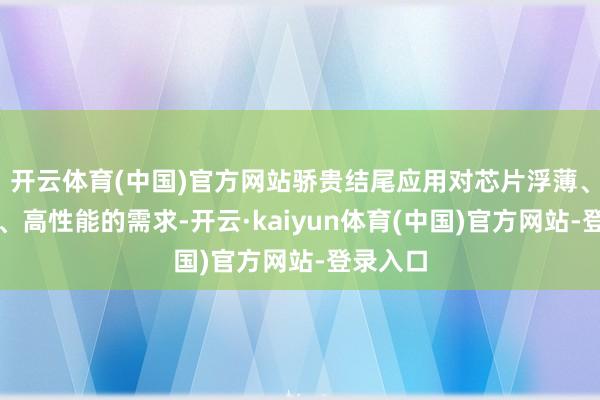 开云体育(中国)官方网站骄贵结尾应用对芯片浮薄、低功耗、高性能的需求-开云·kaiyun体育(中国)官方网站-登录入口